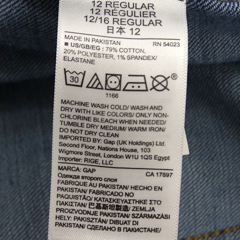 NWT GAP 1969 Wide Leg 5 Pocket Light Kylie High Rise Denim Blue Jeans Size 12 - Picture 6 of 8